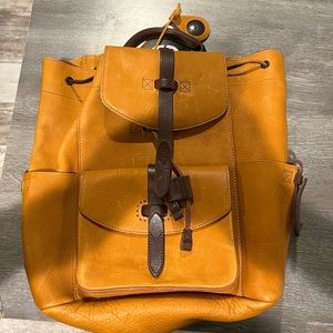 New w/o Tags Will Leather Goods Rainier Backpack - Saddle/Mahogany